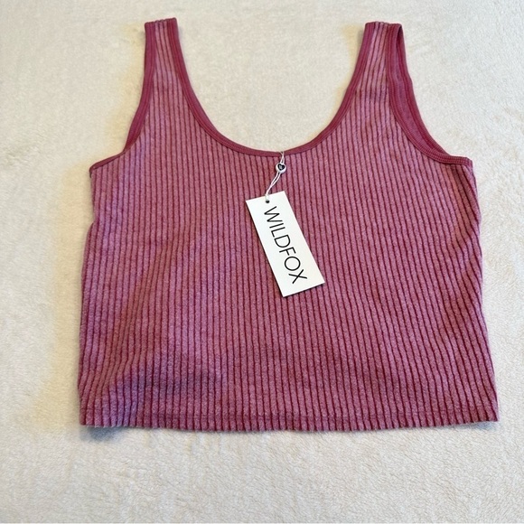 NWT Wildfox Ruby Kylie Ribbed Pink Lounge Tank - Picture 5 of 13